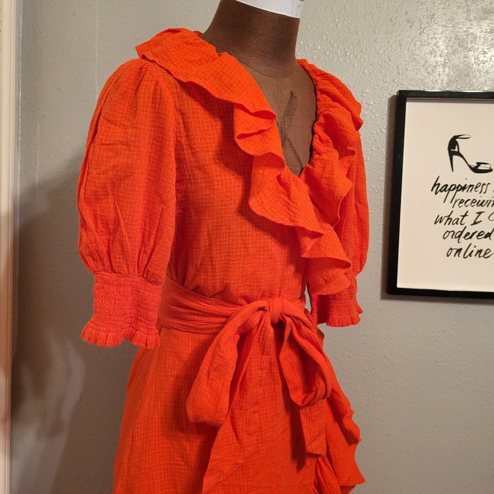 J.Crew Ruffle Wrap Dress - Picture 6 of 13